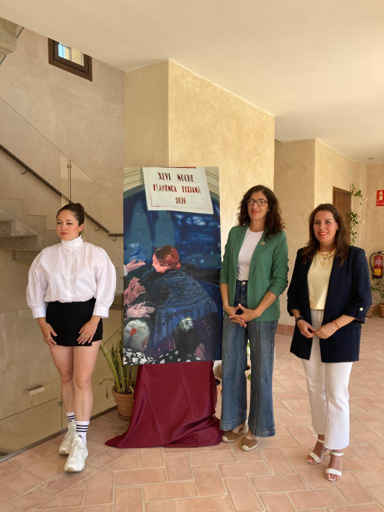 Virginia Bersabé firma el cartel de la Noche Flamenca Ecijana 2026